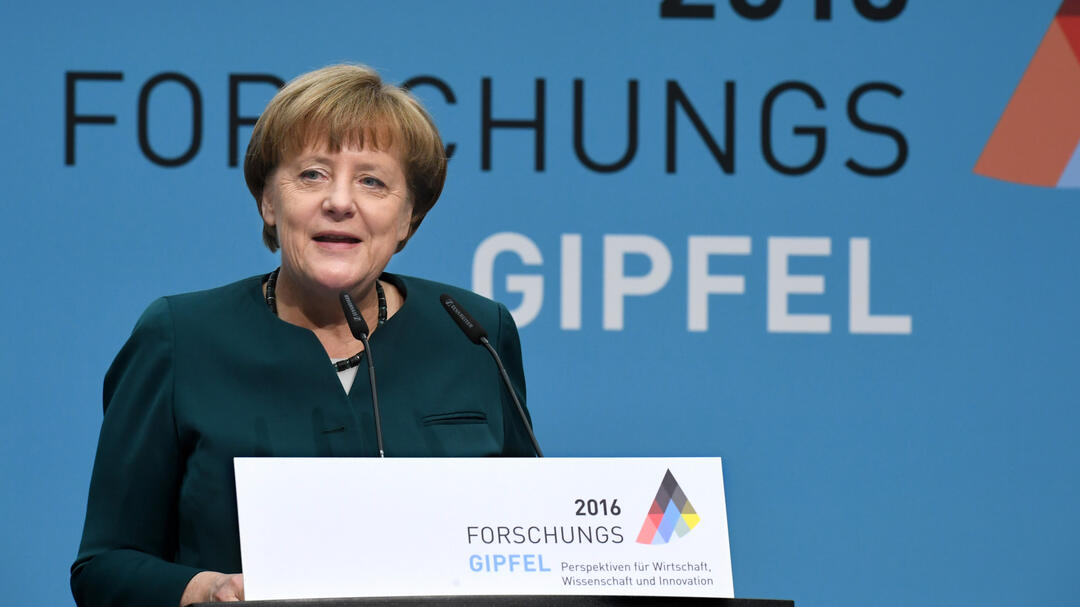 Angela Merkel (Foto: David Ausserhofer) Angela Merkel hielt eine Keynote und diskutierte anschließend mit den Teilnehmern