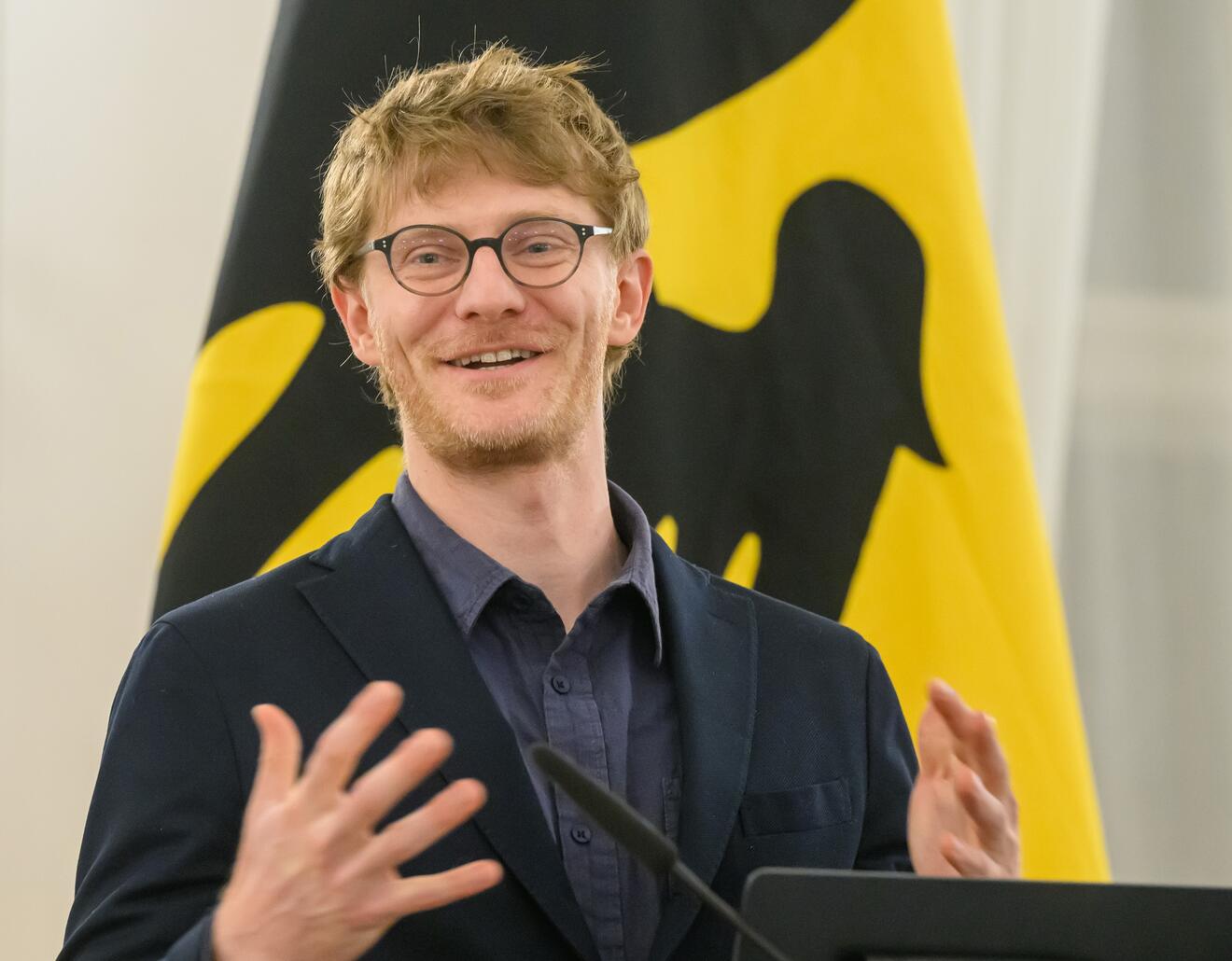 Richard Socher beim Vortrag