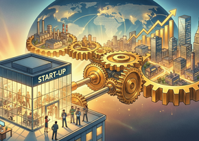 Ilustration Start-ups als Wirtschaftsmotoren