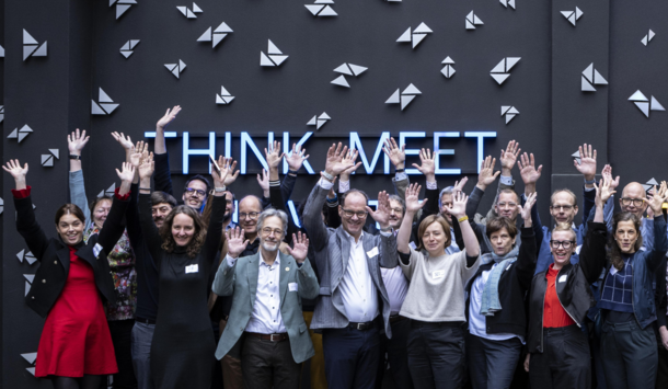 Gruppenbild Teilnehmerinnen und Teilnehmer des Netzwerkstreffen für Hochschulleitungen zum Thema Transfer