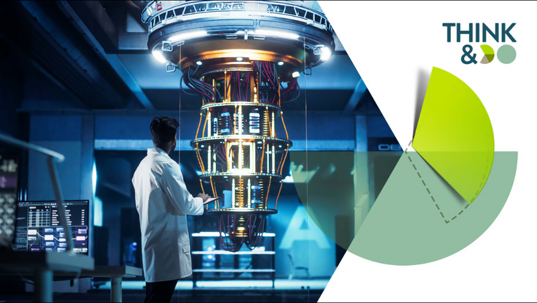 Quantencomputer mit Forscher