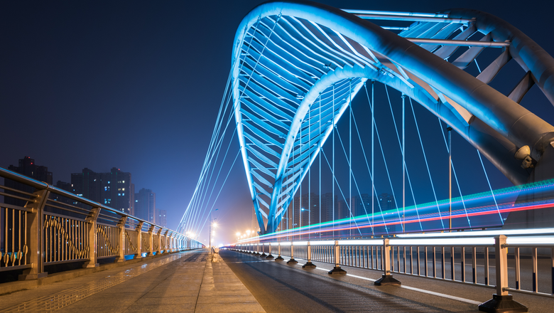 Suzhou Brücke Straße Landschaft, Nacht