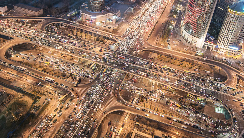 Verstopfte Straßen in Peking (Foto: iStock/Wenjie Dong)