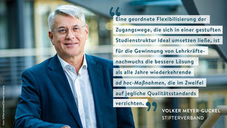 Zitat von Volker Meyer-Guckel zum Monitor Lehrerbildung