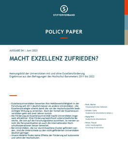 Policy Paper "Macht Exzellenz zufriedener?" (Cover)