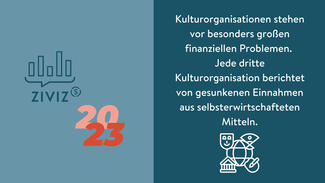 Jede dritte Kulturorganisation berichtet von gesunkenen Einnahmen aus selbsterwirtschafteten Mitteln (Grafik)
