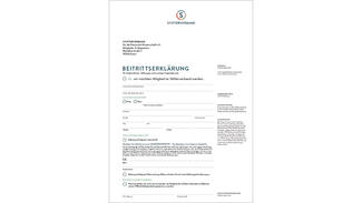 Beitrittserklärung für Unternehmen, Stiftungen und sonstige Organisationen