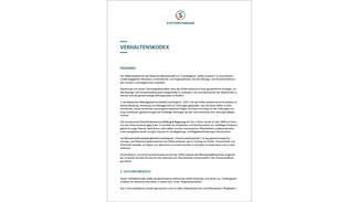 Verhaltenskodex (Titelseite) Verhaltenskodex (Titelseite)