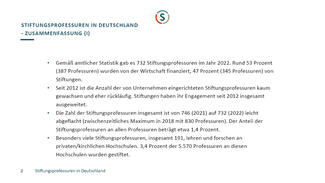 Stiftungsprofessuren in Deutschland