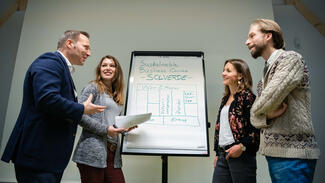 Lehrveranstaltung "Eco-Venturing" aus dem Studienmodul "Sustainable Venturing" an der Carl von Ossietzky Universität Oldenburg (Foto: PIN)