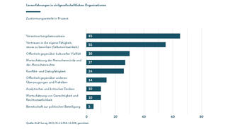 Lernerfahrungen in zivilgesellschaftlichen Organisationen (Grafik)