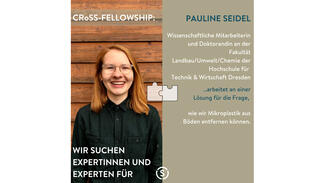 Pauline Seidel arbeitet an einer Lösung für die Frage, wie wir Mikroplastik aus Böden entfernen können. Pauline Seidel arbeitet an einer Lösung für die Frage, wie wir Mikroplastik aus Böden entfernen können.