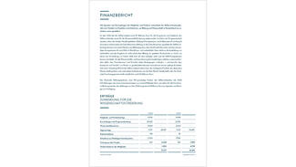 Finanzbericht Finanzbericht