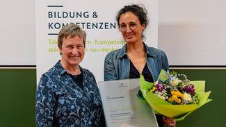 Ars legendi-Preis 2025: Preisverleihung an Elisabeth Theisohn (Foto: Sebastian Qunaz)