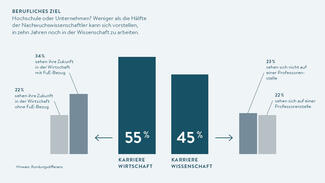 Infografik: Berufliches Ziel von Hochschulabsolventen