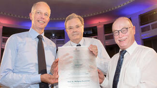 Kurt Bock, Wolfgang Baumeister und Peter Strohschneider (v.li.) (Foto: David Ausserhofer)