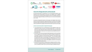 Charta für Zivilgesellschaft und Demokratie