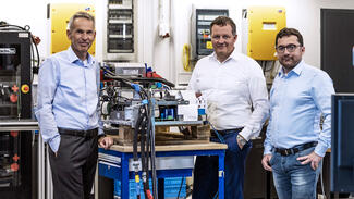 Für den Deutschen Zukunftspreis 2022 nominiertes Team (Foto: Ansgar Pudenz/DZP)