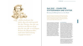 Beispielseiten aus dem DSZ-Jahresbericht 2016/17