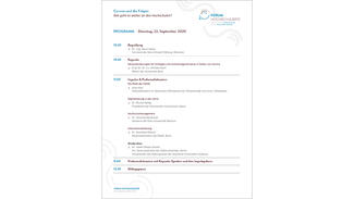 Programmübersicht zum Forum Hochschulräte am 22. September 2020