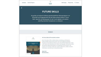 Future Skills: Screenshot der Homepage