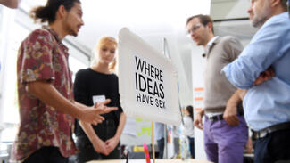 Studierende beim Hackathon (Foto: David Ausserhofer) Studierende beim Hackathon (Foto: David Ausserhofer)