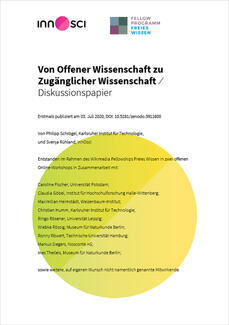 Von Offener Wissenschaft zu Zugänglicher Wissenschaft