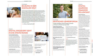 Beispielseiten aus dem Jahresbericht 2018/19