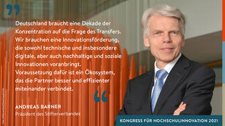 Andreas Barner: "Deutschland braucht eine Dekade der Konzentration auf die Frage des Transfers."