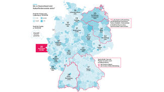Kulturfördervereine in Deutschland (Deutschlandkarte)