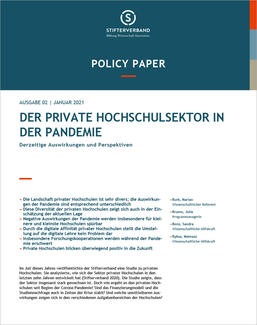 Der private Hochschulsektor in der Pandemie (Cover)
