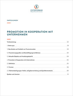 Promotion in Kooperation mit Unternehmen (Cover)