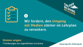 Sieben Forderungen zum Tag der Bildung