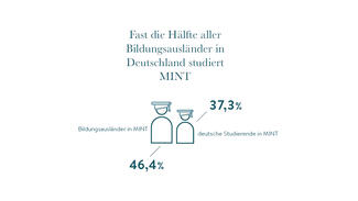 Fast die Hälfte aller Bildungsausländer in Deutschland studiert MINT (Grafik)